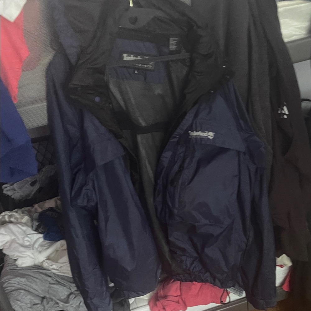 Timberland Men's Dark Blue Raincoat